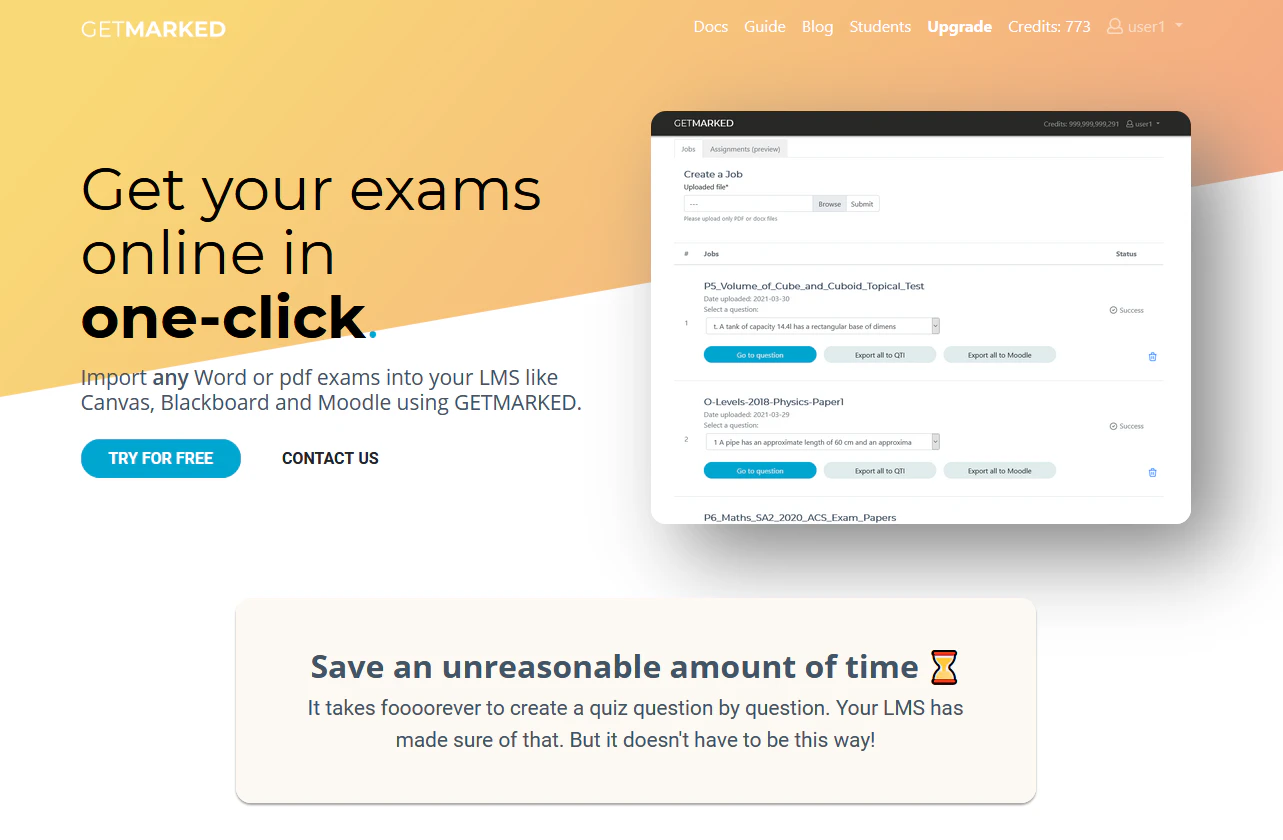 screenshot of GETMARKED Digitaliser